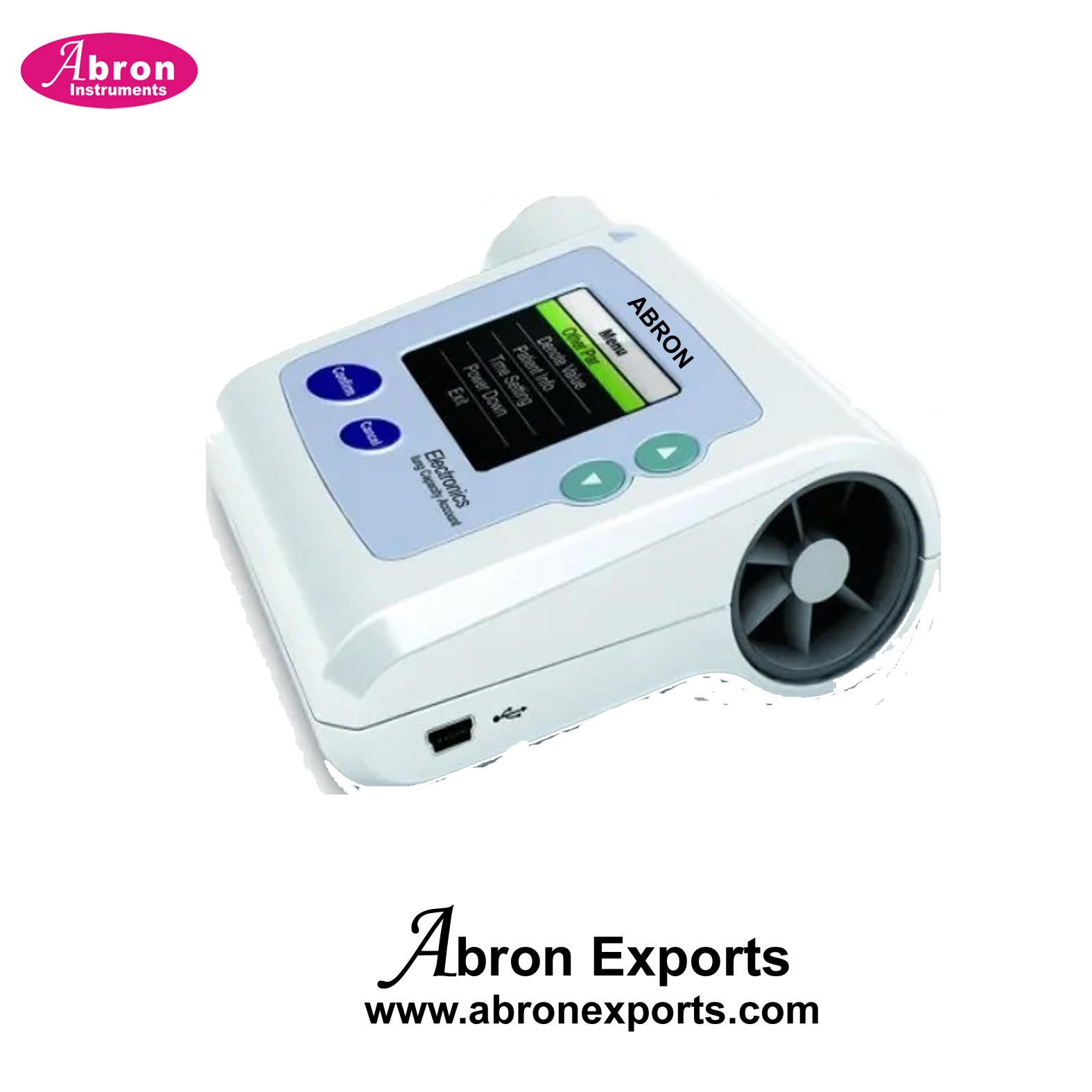 Spirometer Digital graphical Deshtop Diagnostic peak flow for air flow blowing pressure mouth piece Respirometer Abron ABM-2591C  